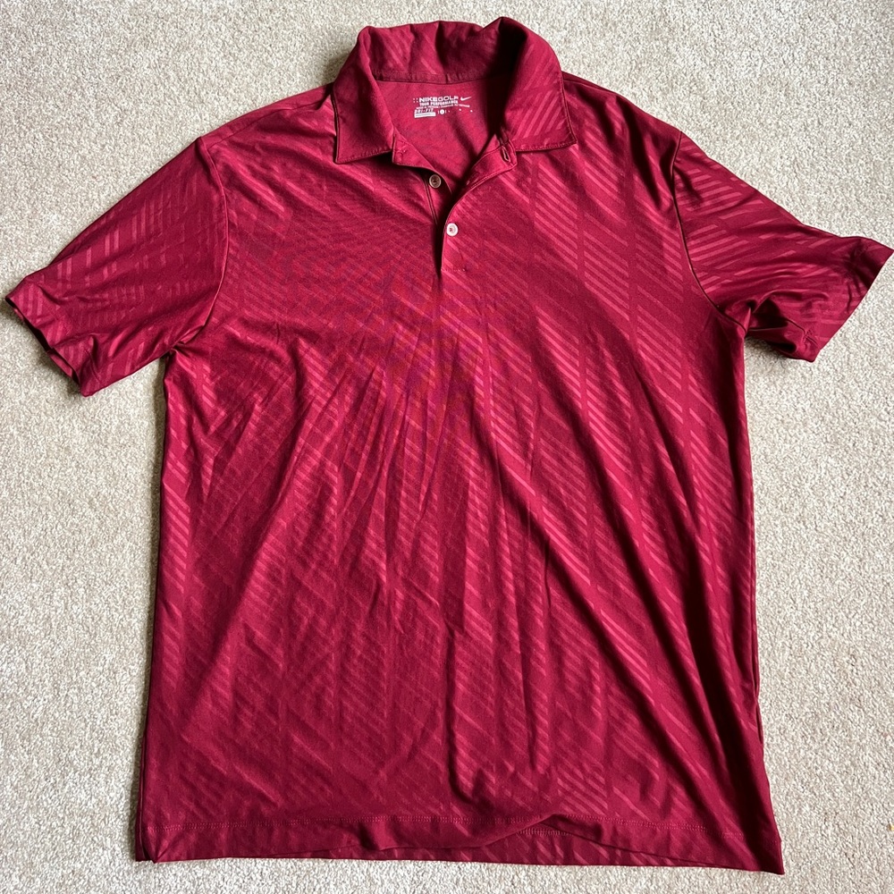 Nike Men's Burgundy Polo Shirt